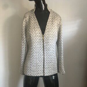 Towowge multicolor tweed full zip blazer